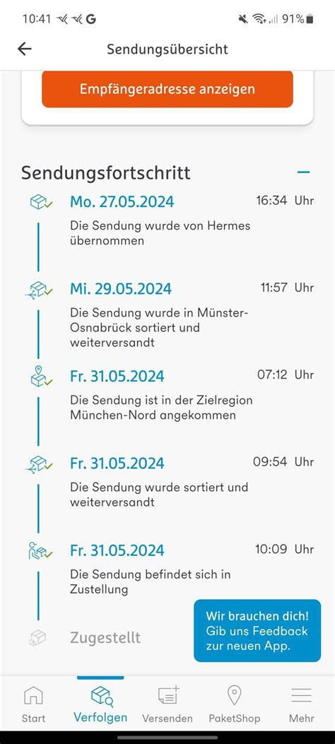 hermes wann zustellung|Hermes sendung ab wann.